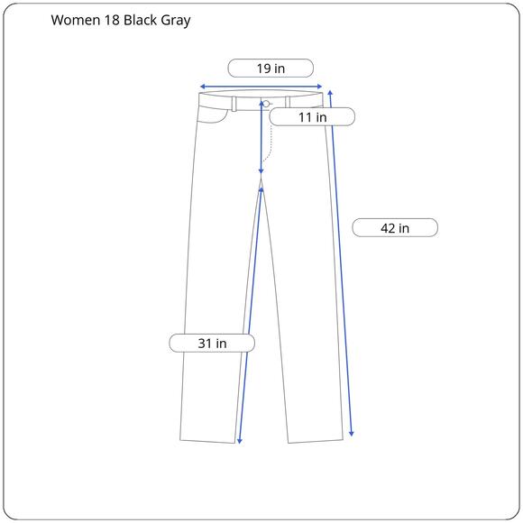 Lane Bryant Bootcut Pants Women Size 18 Black Gray Cotton Modal Blend High Rise - Picture 4 of 4